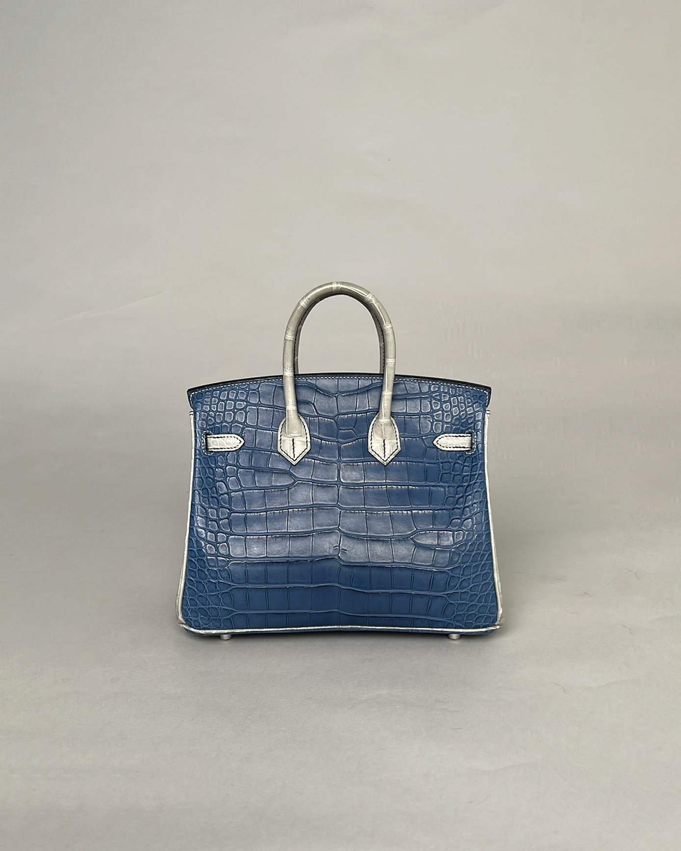 Birkin 25 Blue De Malt/Gris Perle