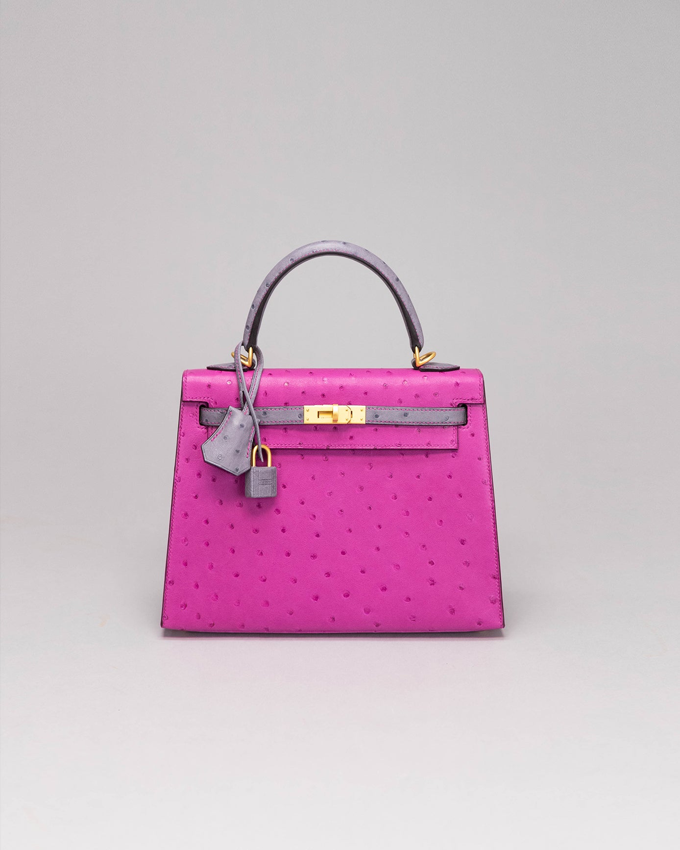 Kelly 25 Rose Pourpre/ Gris Agate