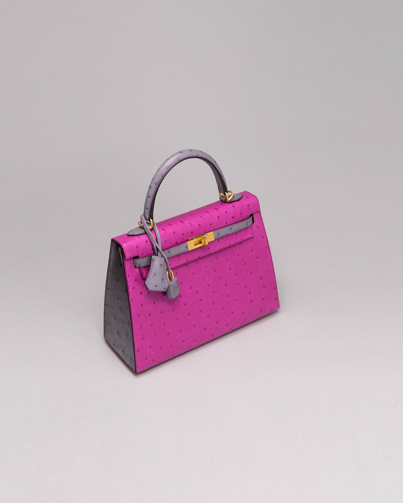 Kelly 25 Rose Pourpre/ Gris Agate
