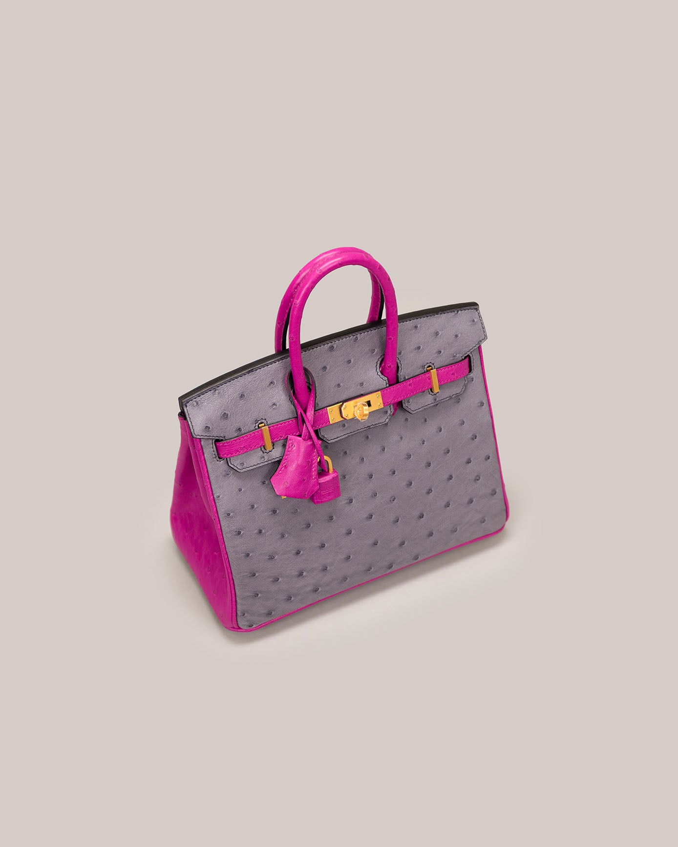 Birkin 25 Gris Rose Pourpre