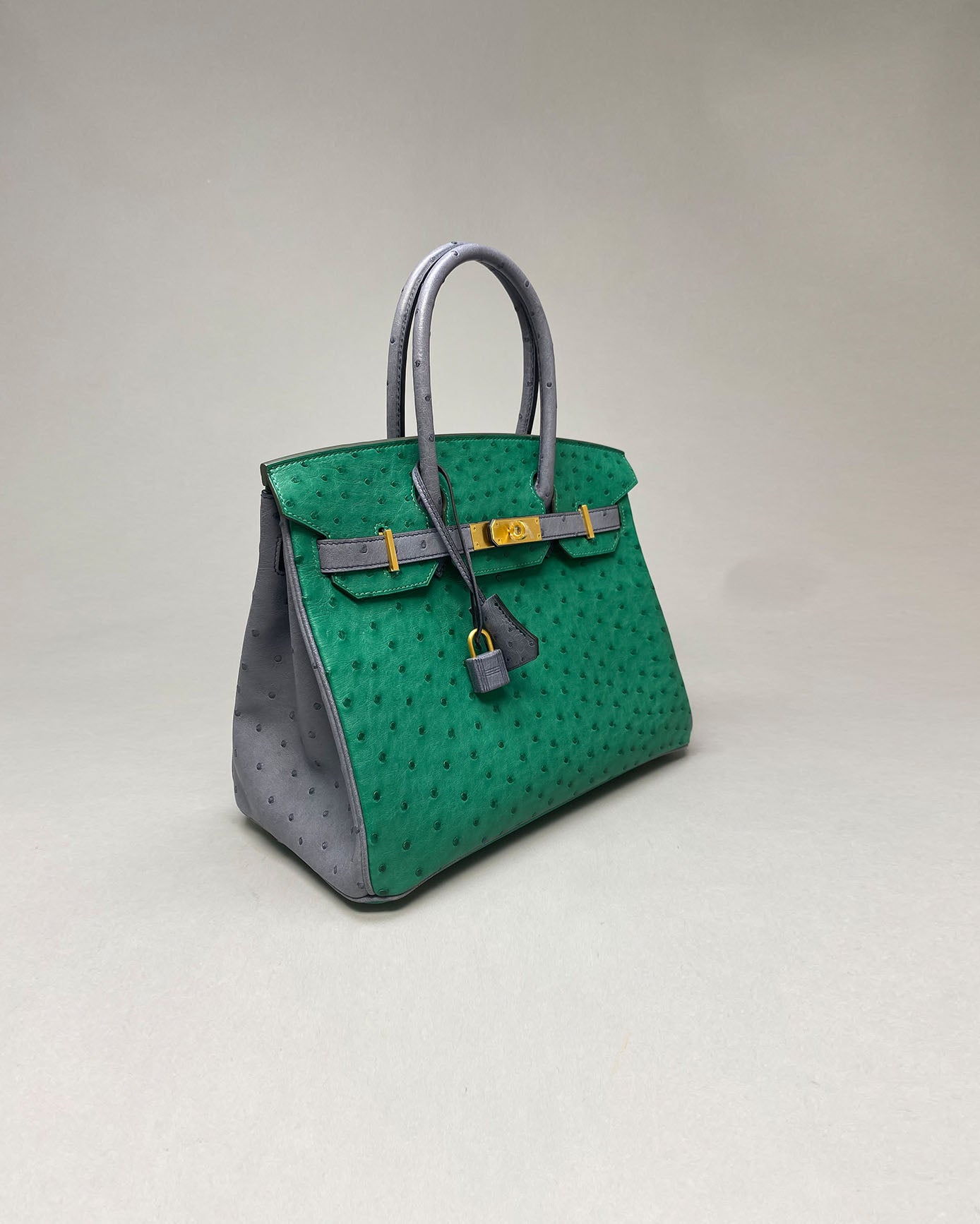 Birkin 30 Vert Vertigo/ Gris Agate