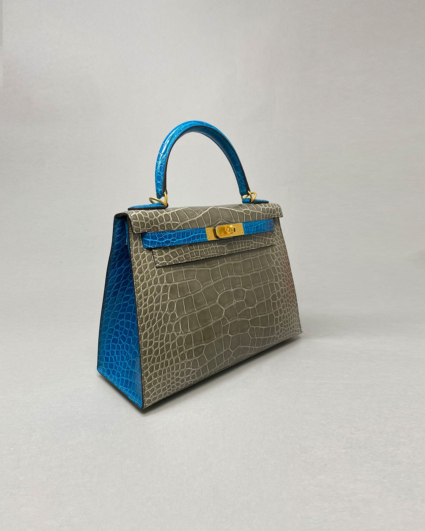 Kelly 28 Gris Tourtelle/ Blue Izmir
