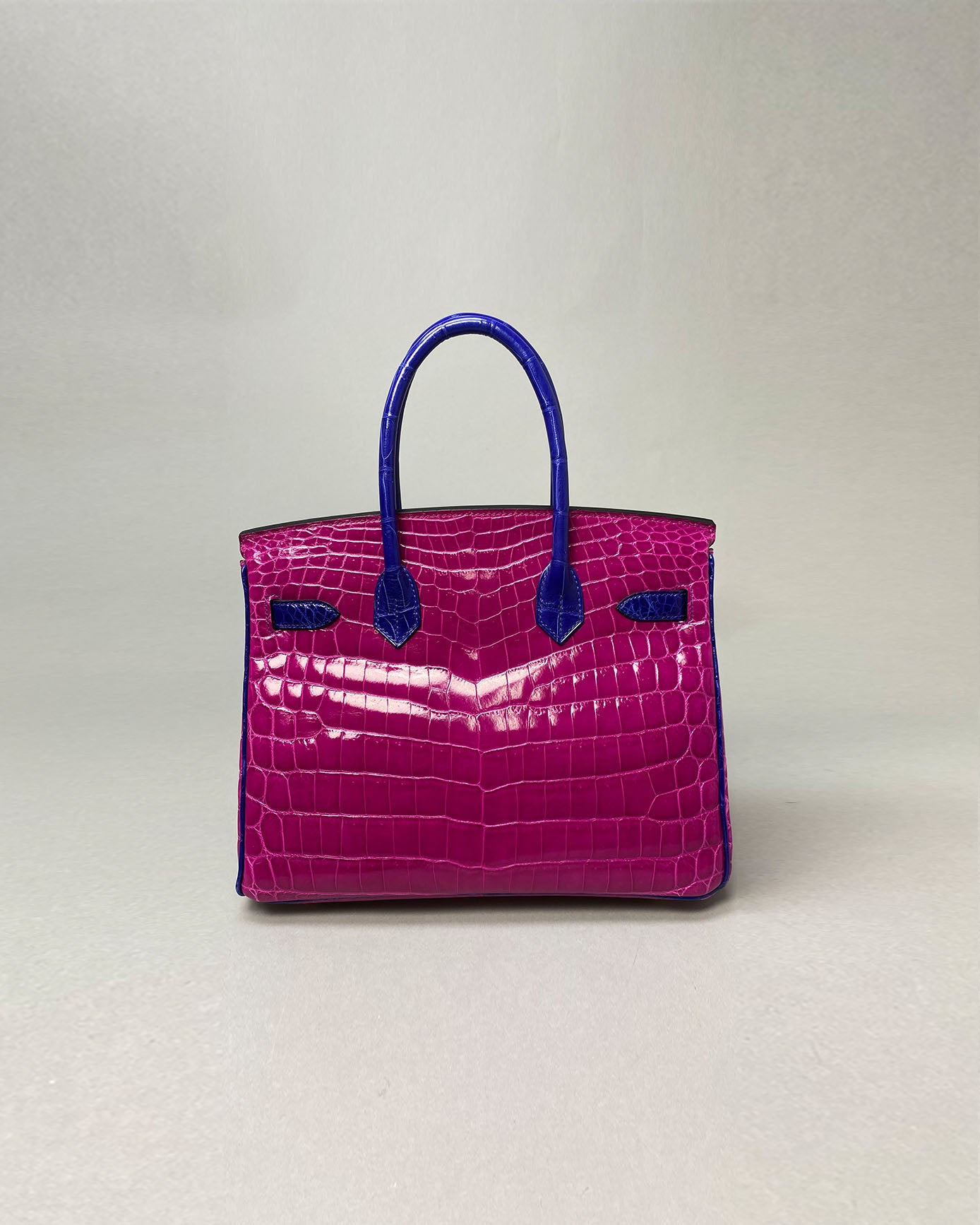 Birkin 30 Rose Scheherazade/ Blue Electic