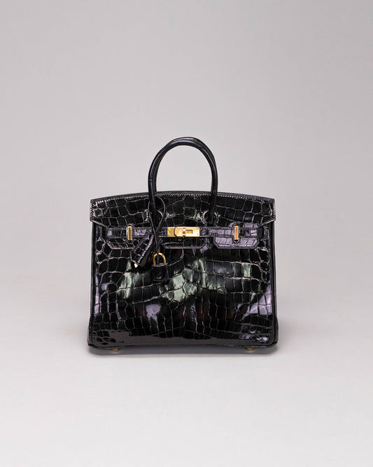 Birkin 25 Black Niloticus