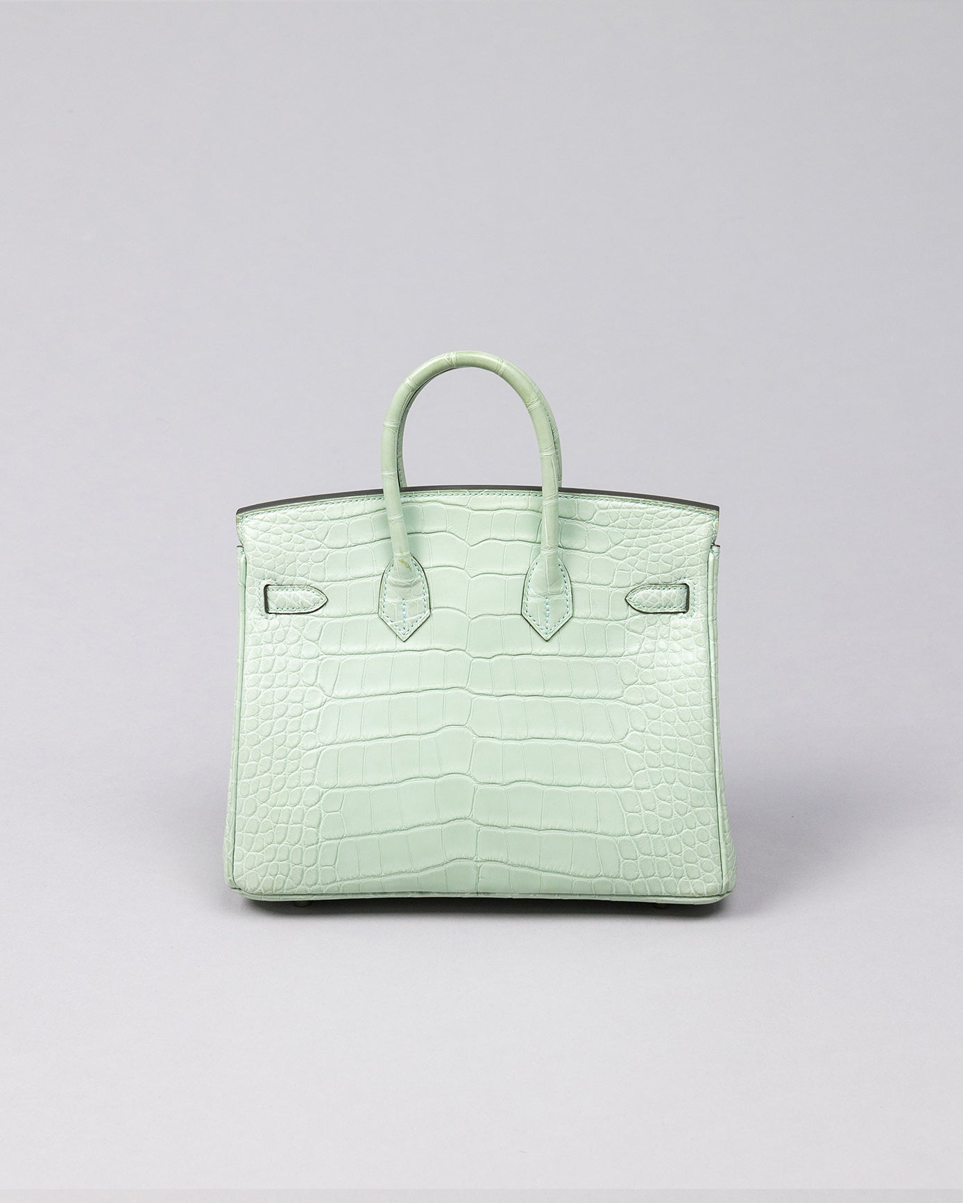 Hermes Green Vert d'eau Crocodile Birkin 25 Handbag