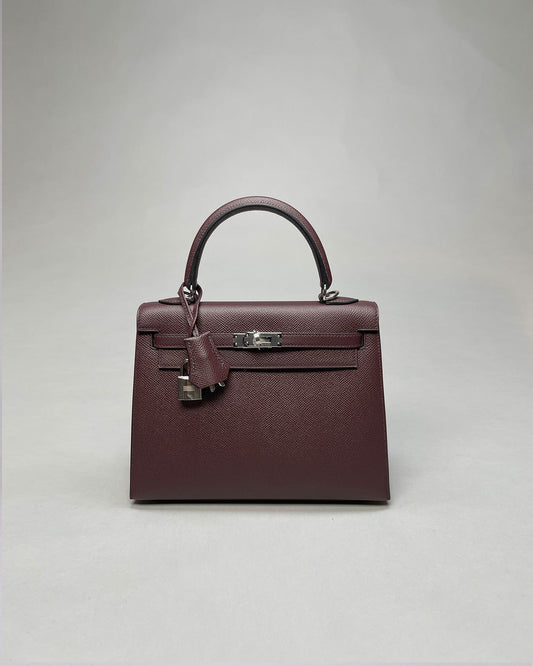 Hermes Picnic Sellier Birkin 25 Rouge Sellier Swift Palladium