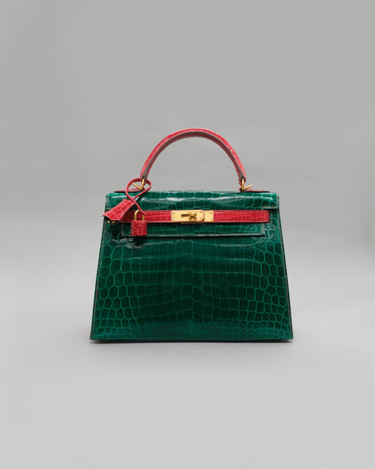 Kelly 28 Emerald / Rouge braise