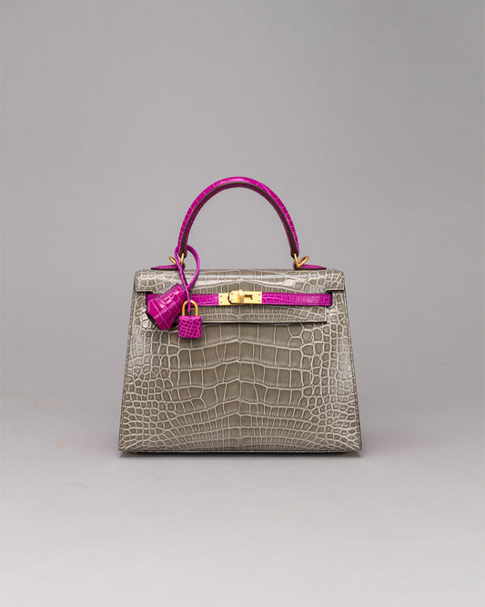 Kelly 25 Gris Tourterelle / Rose Scheherazade