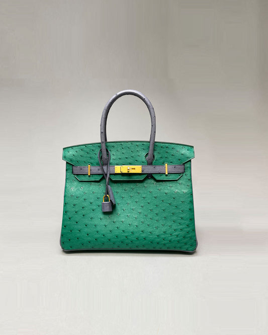 Birkin 30 Vert Vertigo/ Gris Agate