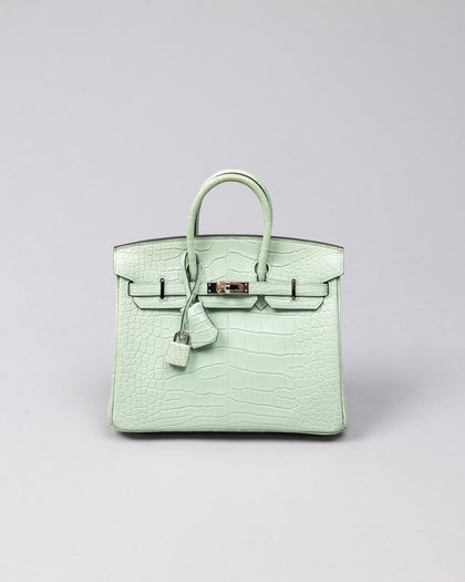 Birkin 25 Vert d eau Alligator HPF A paradise for collectors